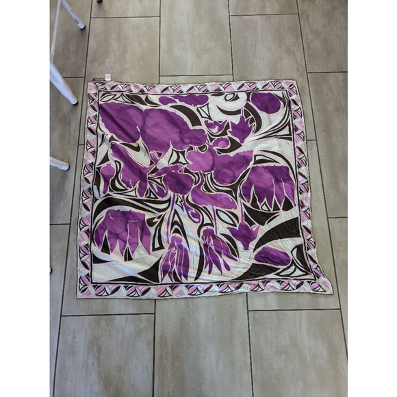 Emilio Pucci Women's Purple Silk Scarf - Picture 4 of 4